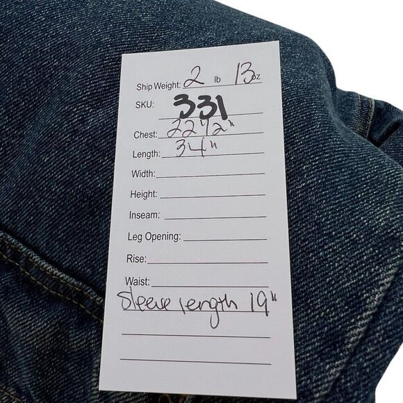 Vintage Inner View Women's Denim Duffle Coat With Hood Toggle Closures & Plaid - Picture 14 of 14